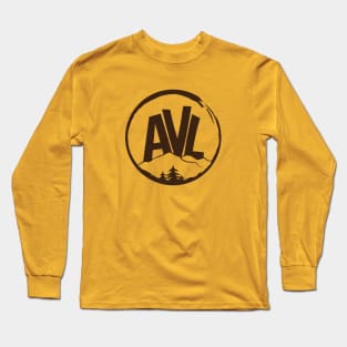 AVL - Asheville, NC - Brown 19 Long Sleeve T-Shirt